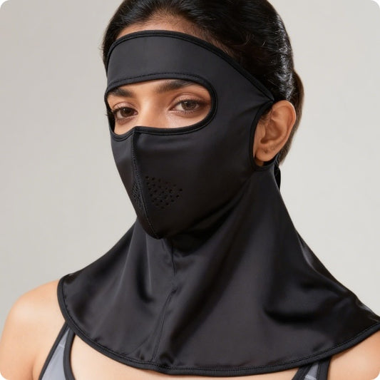 Hyaluronic Acid Sun Protection Face Mask – Ice Silk, Full Coverage & Neck Guard